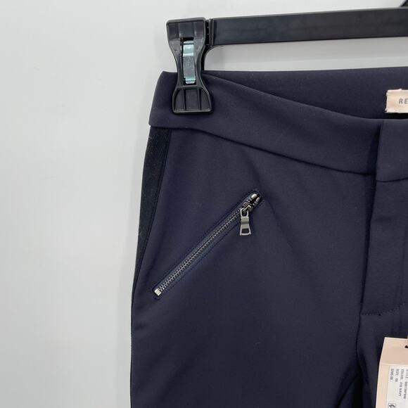 Rebecca Taylor NWT Ava Straight Leg Trouser Pant Side Zippers in Navy // 00 - Picture 8 of 15